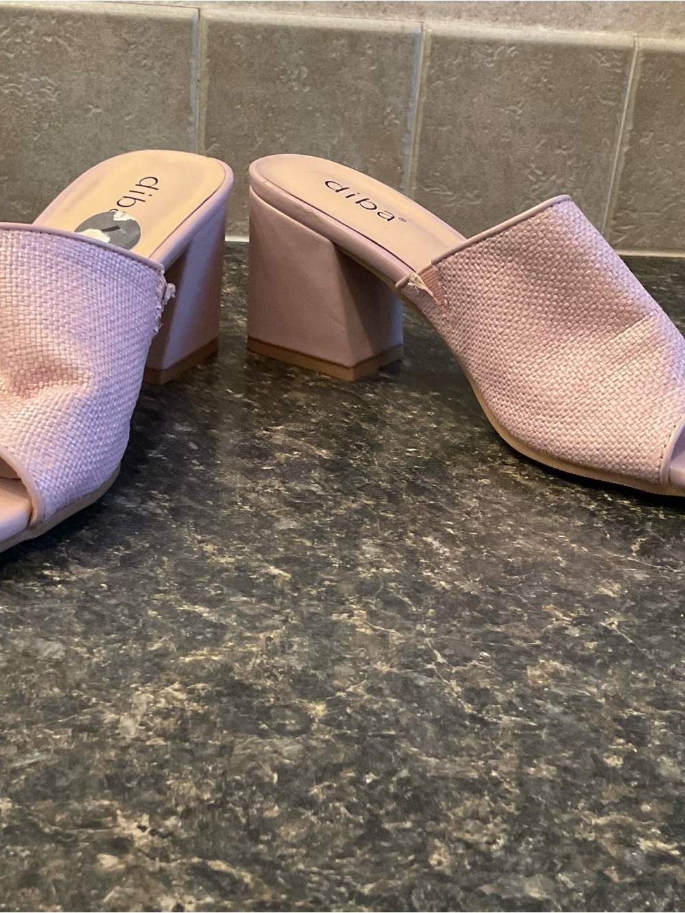 Pink Textured Slide Sandals - Women's Open Toe Mule - Picture 3 of 5